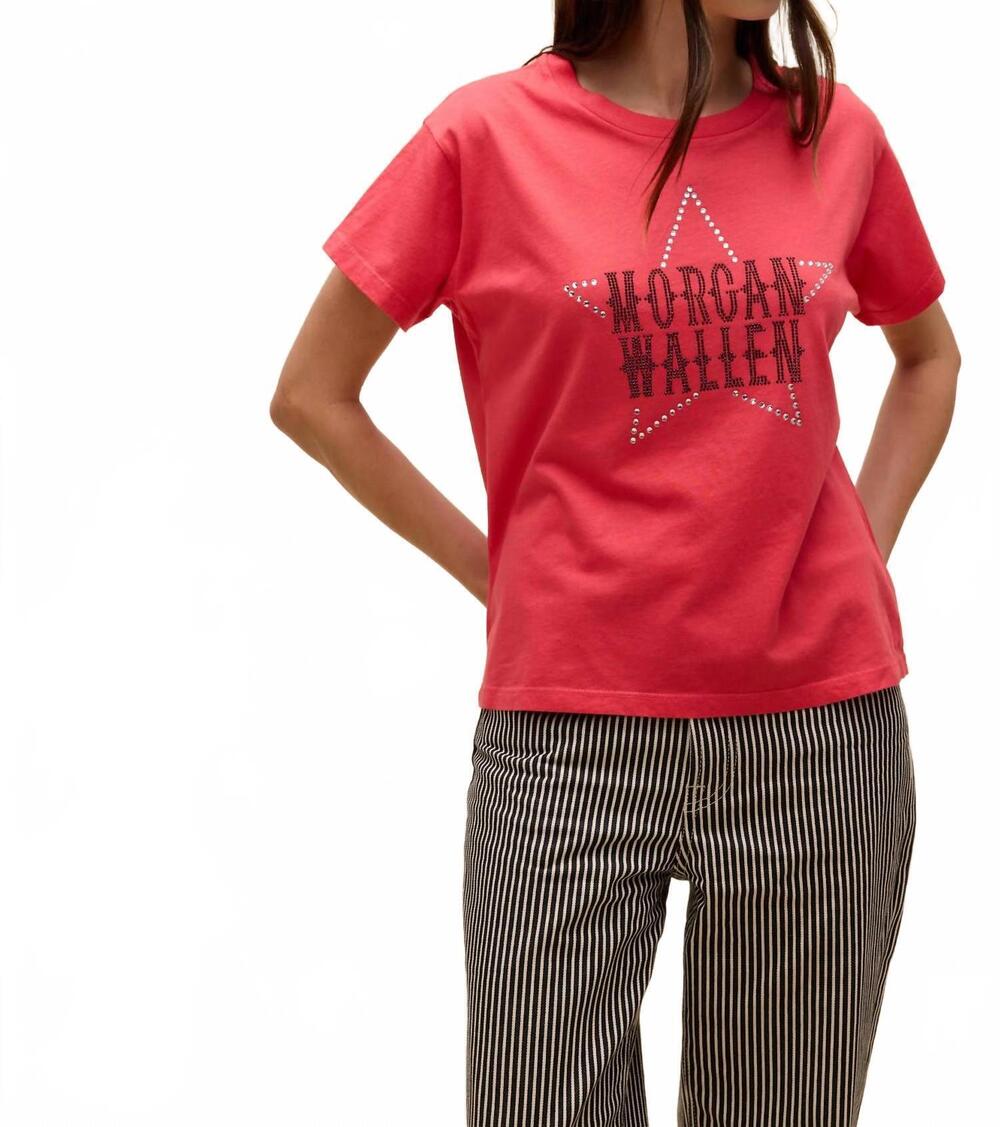 NEW DAYDREAMER morgan wallen star short sleeve tee in coral sea